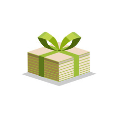 Christmas Gift Icon Vector Flat Background