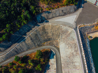 Aerial view of "Thuy dien Ialy" or Yaly hydroelectric , Gia Lai, Vietnam