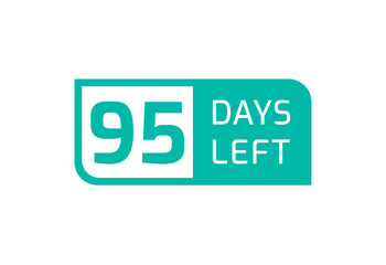 95 Days Left banner on white background, 95 Days Left to Go