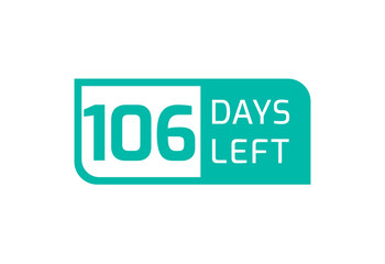 106 Days Left banner on white background, 106 Days Left to Go
