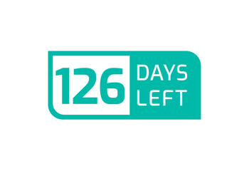 126 Days Left banner on white background, 126 Days Left to Go