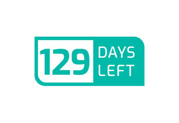 129 Days Left banner on white background, 129 Days Left to Go