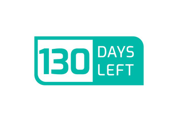 130 Days Left banner on white background, 130 Days Left to Go