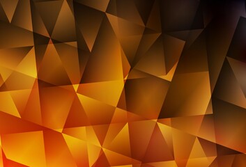Dark Orange vector abstract mosaic background.