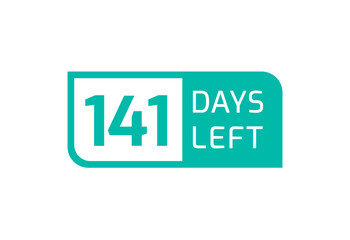 141 Days Left banner on white background, 141 Days Left to Go