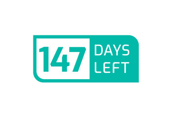 147 Days Left banner on white background, 147 Days Left to Go