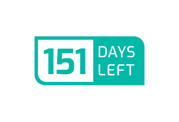 151 Days Left banner on white background, 151 Days Left to Go