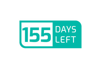 155 Days Left banner on white background, 155 Days Left to Go