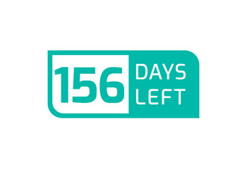 156 Days Left banner on white background, 156 Days Left to Go