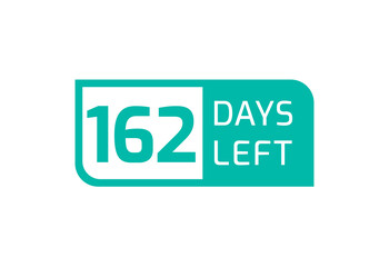 162 Days Left banner on white background, 162 Days Left to Go