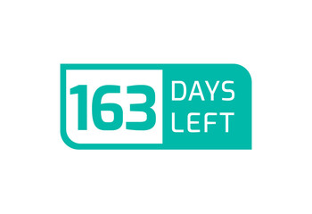 163 Days Left banner on white background, 163 Days Left to Go