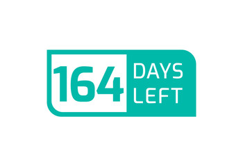 164 Days Left banner on white background, 164 Days Left to Go