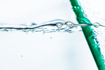 Clear clean water ready to drink freshly