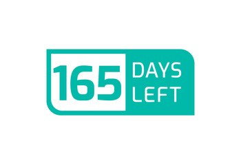 165 Days Left banner on white background, 165 Days Left to Go