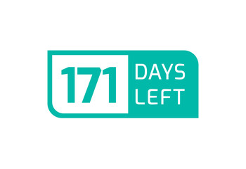171 Days Left banner on white background, 171 Days Left to Go