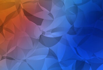 Light Blue, Red vector polygon abstract background.