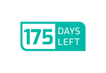 175 Days Left banner on white background, 175Days Left to Go