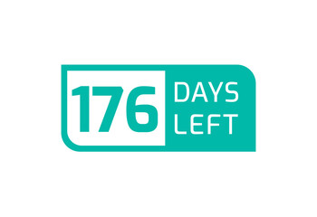 176 Days Left banner on white background, 176 Days Left to Go
