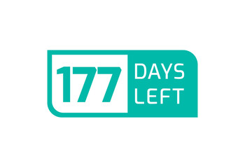 177 Days Left banner on white background, 177 Days Left to Go