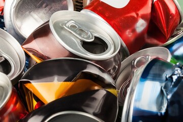 Crushed Beverage Cans