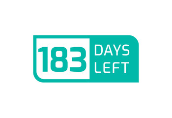 183 Days Left banner on white background, 183 Days Left to Go