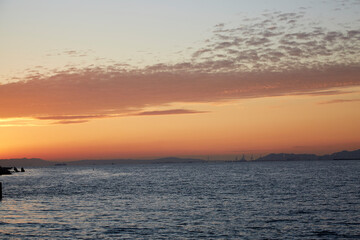 大阪北港ヨットハーバー周辺　夕景　晩秋