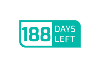 188 Days Left banner on white background, 188 Days Left to Go