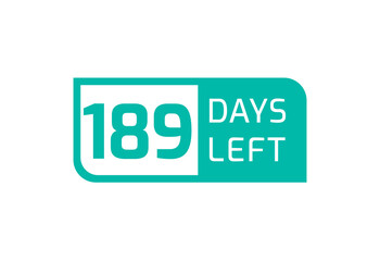 189 Days Left banner on white background, 189 Days Left to Go