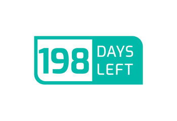 198 Days Left banner on white background, 198 Days Left to Go