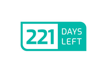 221 Days Left banner on white background, 221 Days Left to Go