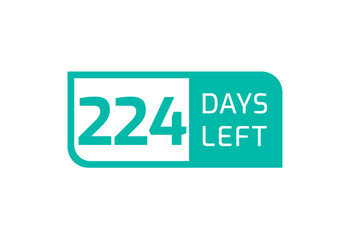 224 Days Left banner on white background, 224 Days Left to Go