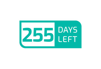 255 Days Left banner on white background, 255 Days Left to Go