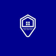 home icon on blue background