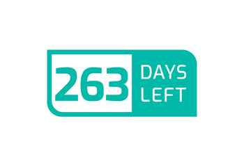 263 Days Left banner on white background, 263 Days Left to Go