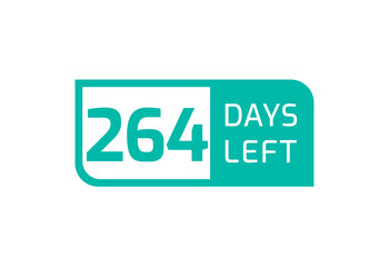 264 Days Left banner on white background, 264 Days Left to Go