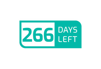 266 Days Left banner on white background, 266 Days Left to Go