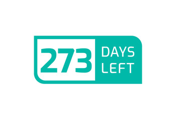 273 Days Left banner on white background, 273 Days Left to Go
