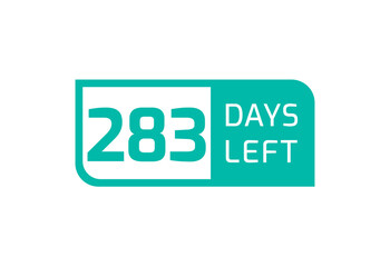 283 Days Left banner on white background, 283 Days Left to Go