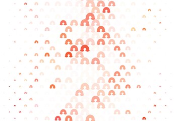 Light Red vector pattern with rainbow elements.