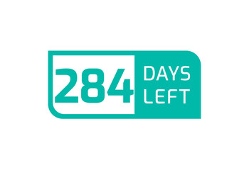 284 Days Left banner on white background, 284 Days Left to Go