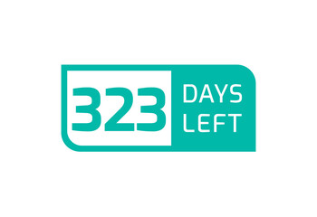 323 Days Left banner on white background, 323 Days Left to Go