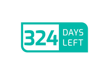 324 Days Left banner on white background, 324 Days Left to Go