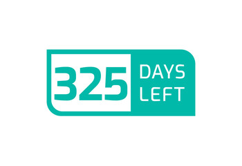 325 Days Left banner on white background, 325 Days Left to Go