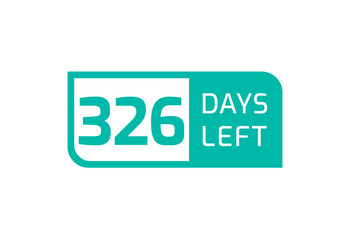 326 Days Left banner on white background, 326 Days Left to Go