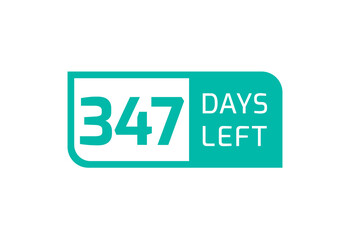 347 Days Left banner on white background, 347 Days Left to Go