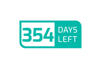 354 Days Left banner on white background, 354 Days Left to Go