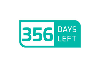356 Days Left banner on white background, 356 Days Left to Go