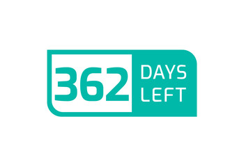 362 Days Left banner on white background, 362 Days Left to Go