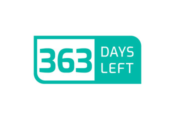 363 Days Left banner on white background, 363 Days Left to Go