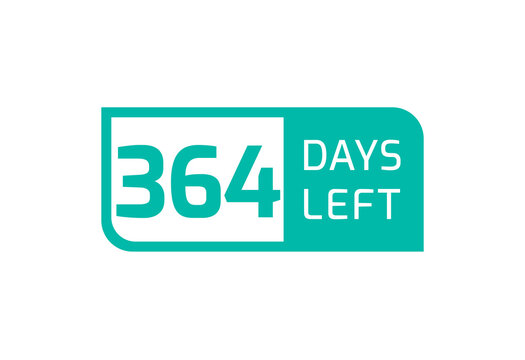 364 Days Left banner on white background, 364 Days Left to Go